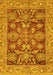 Machine Washable Oriental Yellow Traditional Rug, wshabs3753yw