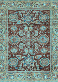 Oriental Light Blue Traditional Rug, abs3753lblu