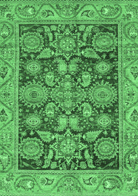 Oriental Emerald Green Traditional Rug, abs3753emgrn