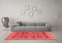 Machine Washable Oriental Red Traditional Rug, wshabs3753red