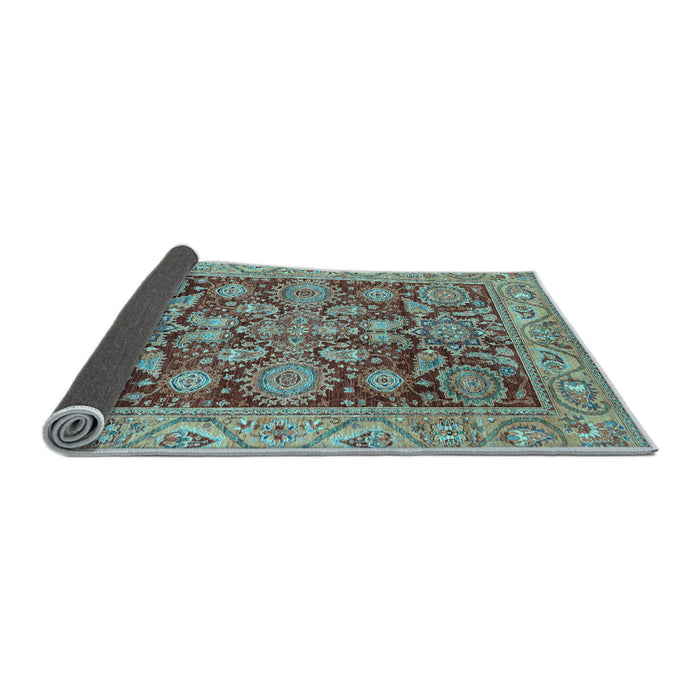 Sideview of Oriental Light Blue Traditional Rug, abs3753lblu