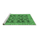 Sideview of Machine Washable Oriental Emerald Green Traditional Area Rugs, wshabs3753emgrn