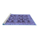 Sideview of Machine Washable Oriental Blue Traditional Rug, wshabs3753blu