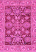 Machine Washable Oriental Pink Traditional Rug, wshabs3753pnk