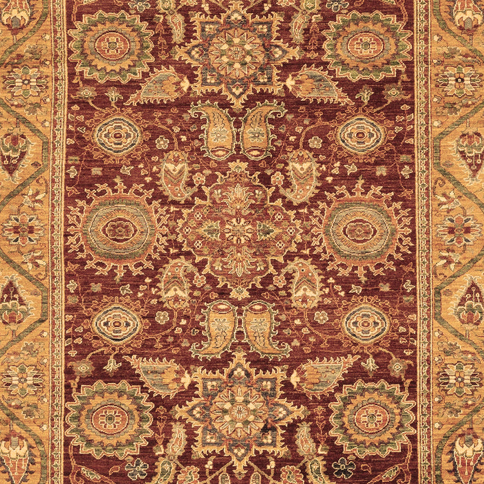 Machine Washable Oriental Brown Traditional Rug, wshabs3753brn