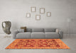 Machine Washable Oriental Orange Traditional Area Rugs in a Living Room, wshabs3753org