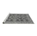 Sideview of Machine Washable Oriental Gray Traditional Rug, wshabs3753gry