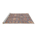 Sideview of Machine Washable Abstract Mauve Taupe Purple Rug, wshabs3754