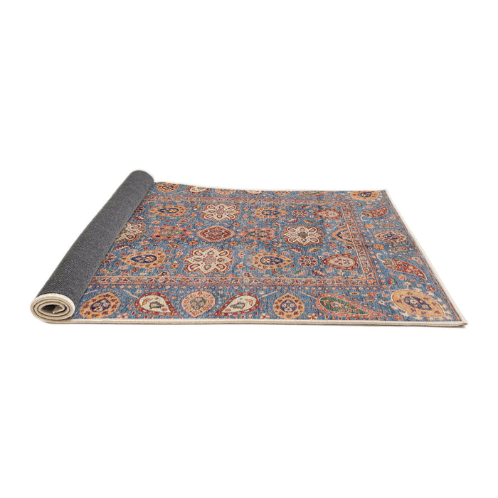 Sideview of Abstract Mauve Taupe Purple Oriental Rug, abs3754