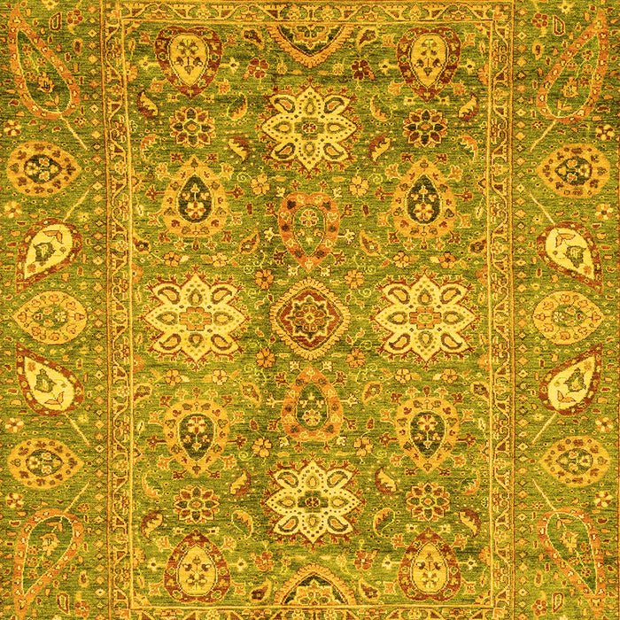 Machine Washable Oriental Yellow Traditional Rug, wshabs3754yw