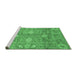 Sideview of Machine Washable Oriental Emerald Green Traditional Area Rugs, wshabs3754emgrn