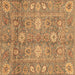 Square Machine Washable Oriental Brown Traditional Rug, wshabs3754brn