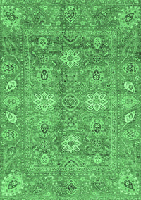 Oriental Emerald Green Traditional Rug, abs3754emgrn