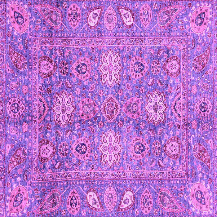 Square Oriental Purple Traditional Rug, abs3754pur