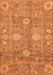 Machine Washable Oriental Orange Traditional Area Rugs, wshabs3754org