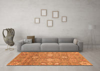 Machine Washable Oriental Orange Traditional Rug, wshabs3754org