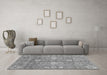 Machine Washable Oriental Gray Traditional Rug in a Living Room,, wshabs3754gry