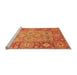 Sideview of Machine Washable Oriental Orange Traditional Area Rugs, wshabs3755org