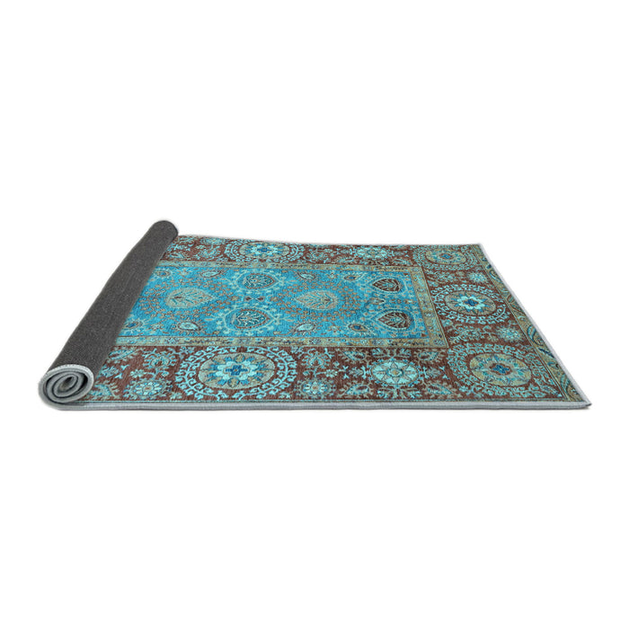 Sideview of Oriental Light Blue Traditional Rug, abs3755lblu
