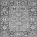 Square Machine Washable Oriental Gray Traditional Rug, wshabs3755gry