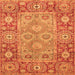 Square Oriental Orange Traditional Rug, abs3755org