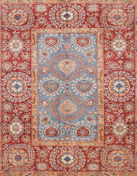 Machine Washable Abstract Red Rug, wshabs3755