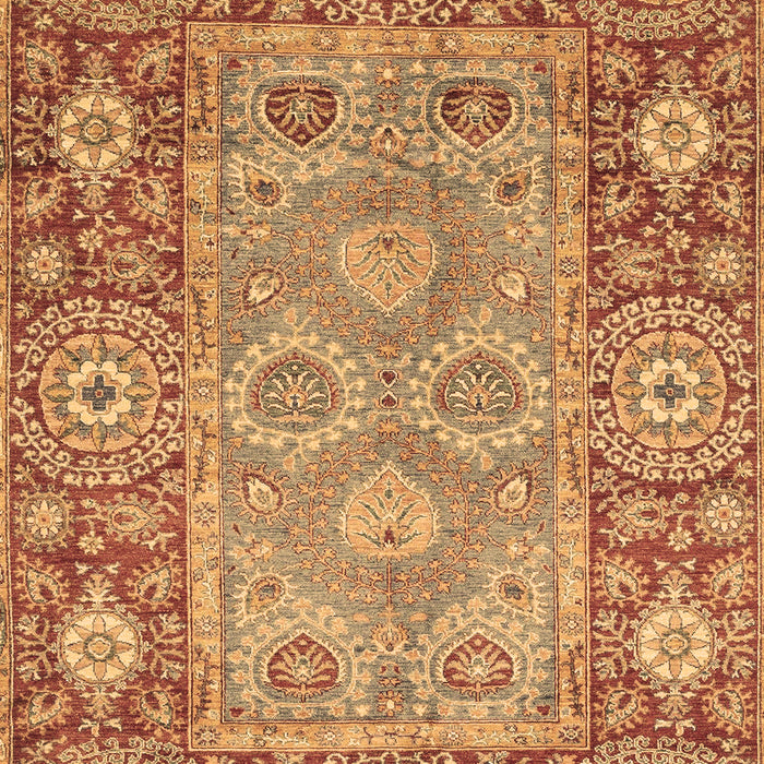 Machine Washable Oriental Brown Traditional Rug, wshabs3755brn