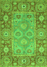 Oriental Green Traditional Rug, abs3755grn