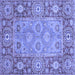 Square Oriental Blue Traditional Rug, abs3755blu