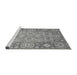 Sideview of Machine Washable Oriental Gray Traditional Rug, wshabs3755gry