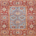 Square Abstract Red Oriental Rug, abs3755