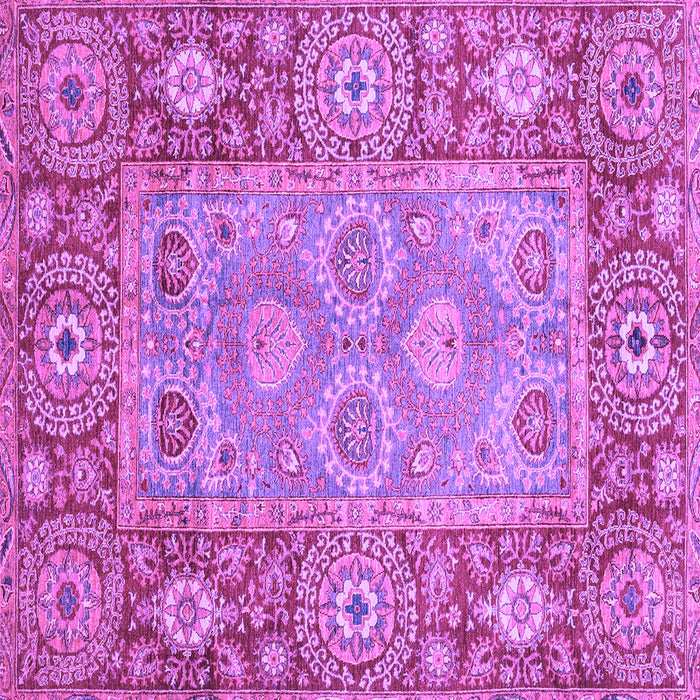 Square Oriental Purple Traditional Rug, abs3755pur