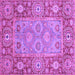 Square Oriental Purple Traditional Rug, abs3755pur