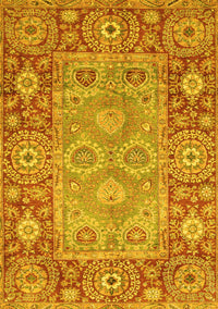 Oriental Yellow Traditional Rug, abs3755yw