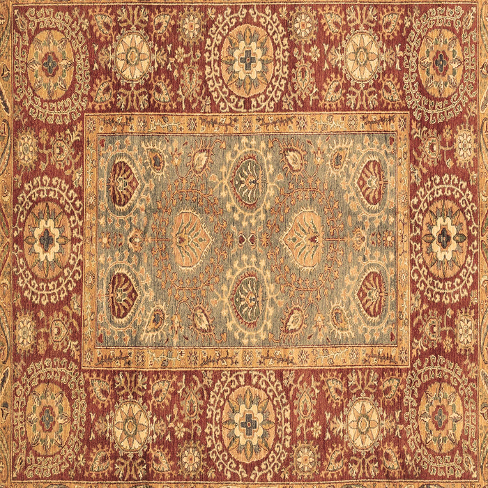 Square Machine Washable Oriental Brown Traditional Rug, wshabs3755brn