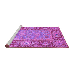 Sideview of Machine Washable Oriental Purple Traditional Area Rugs, wshabs3755pur