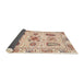 Sideview of Abstract Rust Pink Modern Rug, abs3756