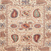 Square Abstract Rust Pink Modern Rug, abs3756