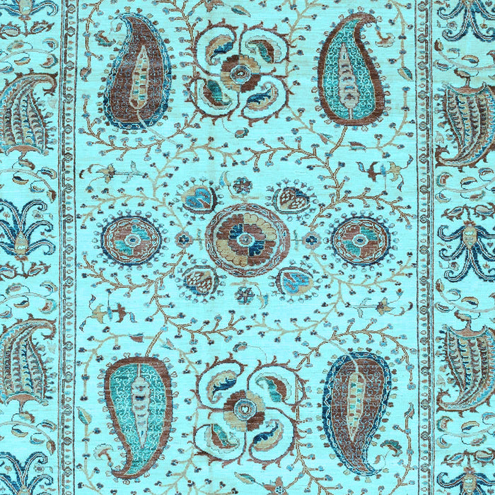 Machine Washable Abstract Light Blue Modern Rug, wshabs3756lblu