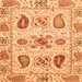 Square Abstract Orange Modern Rug, abs3756org