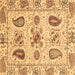 Square Abstract Brown Modern Rug, abs3756brn