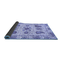 Sideview of Abstract Blue Modern Rug, abs3756blu