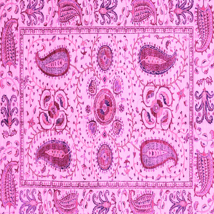 Square Abstract Pink Modern Rug, abs3756pnk