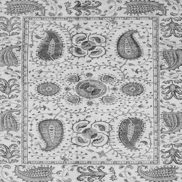 Square Abstract Gray Modern Rug, abs3756gry