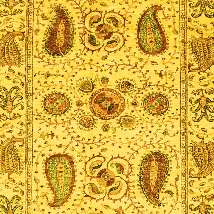 Machine Washable Abstract Yellow Modern Rug, wshabs3756yw