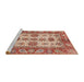 Sideview of Machine Washable Abstract Brown Sugar Brown Rug, wshabs3757