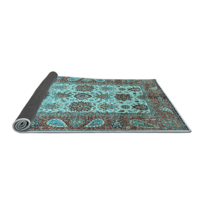 Sideview of Oriental Light Blue Traditional Rug, abs3757lblu