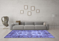 Machine Washable Oriental Blue Traditional Rug, wshabs3757blu