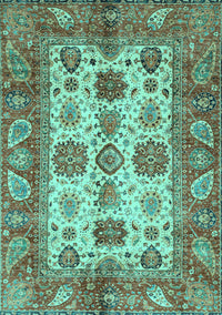 Oriental Turquoise Traditional Rug, abs3757turq