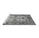 Sideview of Machine Washable Oriental Gray Traditional Rug, wshabs3757gry